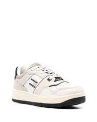 Baskets basses en cuir imprimées blanches Tommy Jeans