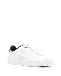 Baskets basses en cuir imprimées blanches BOSS