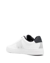 Baskets basses en cuir imprimées blanches BOSS