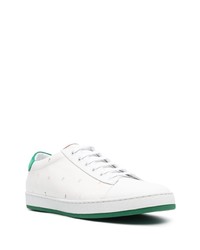 Baskets basses en cuir imprimées blanches Paul Smith