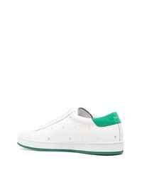 Baskets basses en cuir imprimées blanches Paul Smith