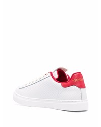 Baskets basses en cuir imprimées blanches Trussardi