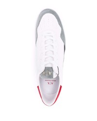 Baskets basses en cuir imprimées blanches Ea7 Emporio Armani