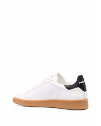 Baskets basses en cuir imprimées blanches DSQUARED2