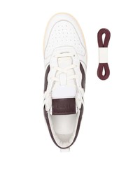 Baskets basses en cuir imprimées blanches Rhude