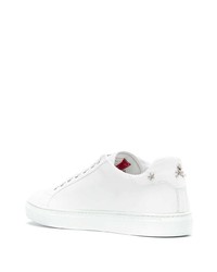 Baskets basses en cuir imprimées blanches Philipp Plein