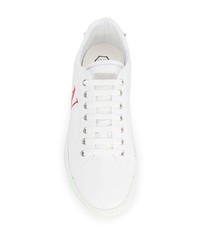 Baskets basses en cuir imprimées blanches Philipp Plein