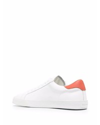 Baskets basses en cuir imprimées blanches DSQUARED2