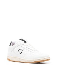 Baskets basses en cuir imprimées blanches Porter