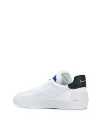 Baskets basses en cuir imprimées blanches Nike