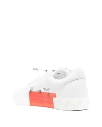 Baskets basses en cuir imprimées blanches Off-White