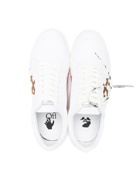 Baskets basses en cuir imprimées blanches Off-White