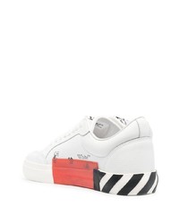 Baskets basses en cuir imprimées blanches Off-White