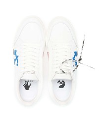 Baskets basses en cuir imprimées blanches Off-White