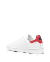 Baskets basses en cuir imprimées blanches DSQUARED2