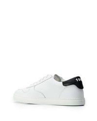 Baskets basses en cuir imprimées blanches DSQUARED2