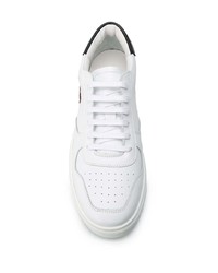 Baskets basses en cuir imprimées blanches DSQUARED2