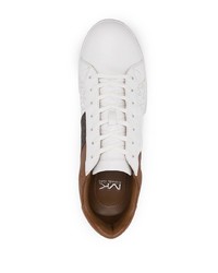 Baskets basses en cuir imprimées blanches Michael Kors