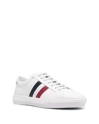 Baskets basses en cuir imprimées blanches Moncler