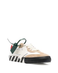 Baskets basses en cuir imprimées blanches Off-White