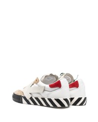 Baskets basses en cuir imprimées blanches Off-White