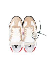 Baskets basses en cuir imprimées blanches Off-White