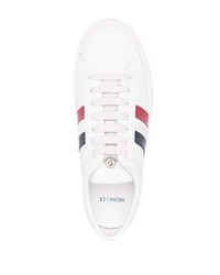 Baskets basses en cuir imprimées blanches Moncler