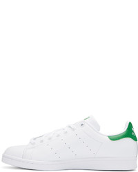 Baskets basses en cuir imprimées blanches adidas