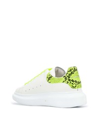 Baskets basses en cuir imprimées blanches Alexander McQueen