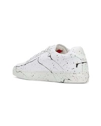 Baskets basses en cuir imprimées blanches Philipp Plein