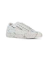 Baskets basses en cuir imprimées blanches Philipp Plein