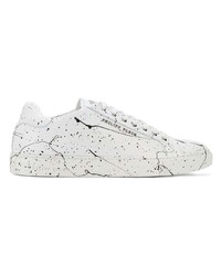 Baskets basses en cuir imprimées blanches Philipp Plein