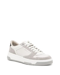 Baskets basses en cuir imprimées blanches BOSS