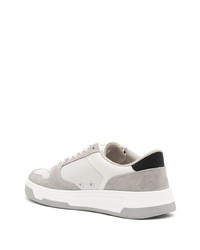 Baskets basses en cuir imprimées blanches BOSS