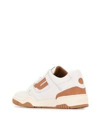 Baskets basses en cuir imprimées blanches Bally