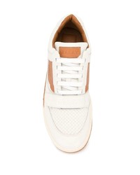 Baskets basses en cuir imprimées blanches Bally