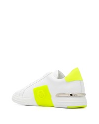 Baskets basses en cuir imprimées blanches Philipp Plein