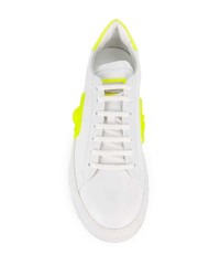 Baskets basses en cuir imprimées blanches Philipp Plein