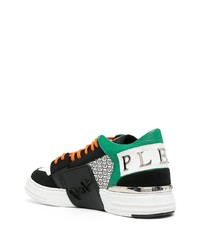 Baskets basses en cuir imprimées blanches Philipp Plein