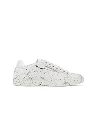 Baskets basses en cuir imprimées blanches Philipp Plein