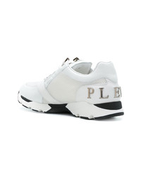 Baskets basses en cuir imprimées blanches Philipp Plein