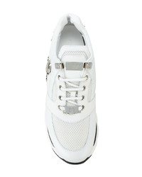 Baskets basses en cuir imprimées blanches Philipp Plein