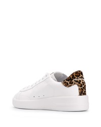 Baskets basses en cuir imprimées blanches Golden Goose