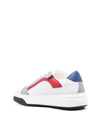 Baskets basses en cuir imprimées blanches DSQUARED2