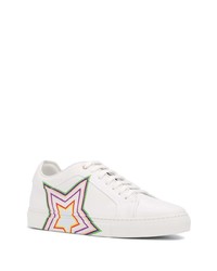 Baskets basses en cuir imprimées blanches Paul Smith