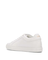 Baskets basses en cuir imprimées blanches Paul Smith