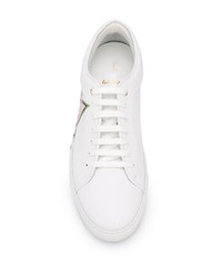 Baskets basses en cuir imprimées blanches Paul Smith