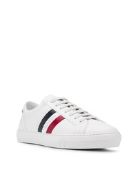 Baskets basses en cuir imprimées blanches Moncler