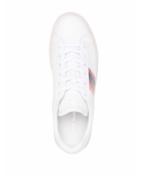 Baskets basses en cuir imprimées blanches Paul Smith