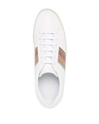 Baskets basses en cuir imprimées blanches PS Paul Smith